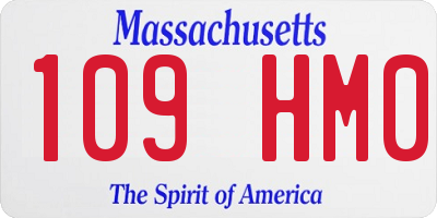 MA license plate 109HM0