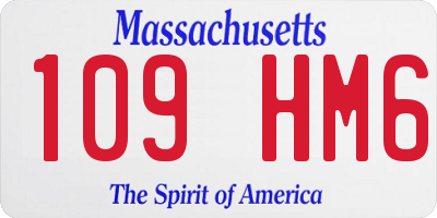 MA license plate 109HM6