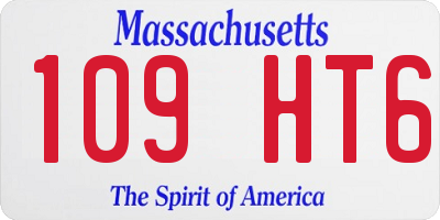 MA license plate 109HT6
