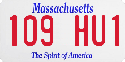 MA license plate 109HU1