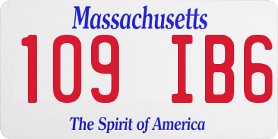 MA license plate 109IB6