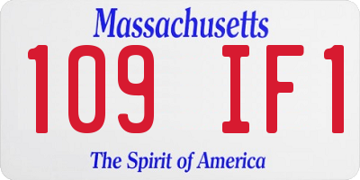 MA license plate 109IF1