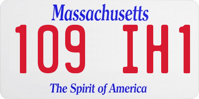 MA license plate 109IH1