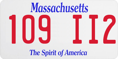 MA license plate 109II2