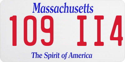 MA license plate 109II4