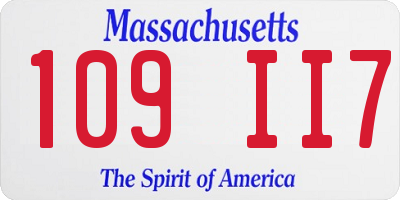 MA license plate 109II7
