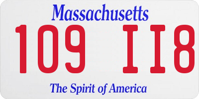 MA license plate 109II8