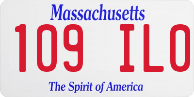 MA license plate 109IL0
