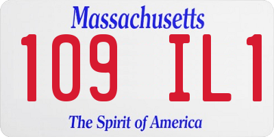 MA license plate 109IL1