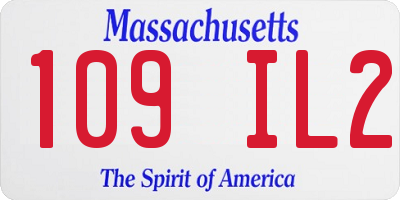 MA license plate 109IL2