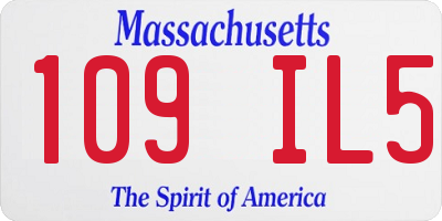 MA license plate 109IL5
