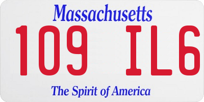 MA license plate 109IL6