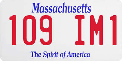 MA license plate 109IM1