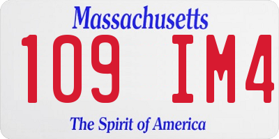 MA license plate 109IM4