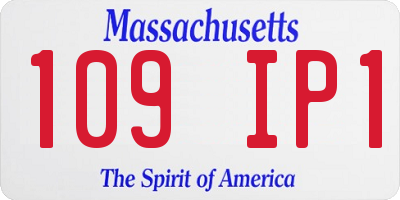 MA license plate 109IP1