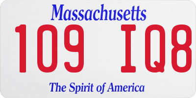 MA license plate 109IQ8