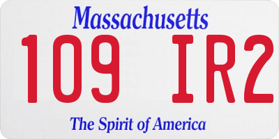 MA license plate 109IR2