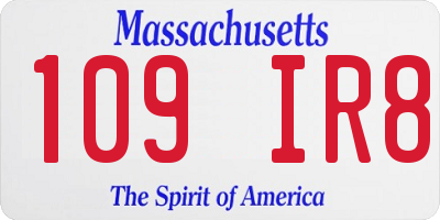 MA license plate 109IR8