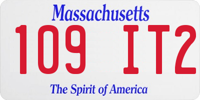 MA license plate 109IT2