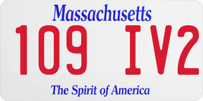 MA license plate 109IV2