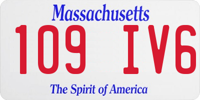 MA license plate 109IV6