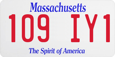 MA license plate 109IY1