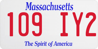 MA license plate 109IY2