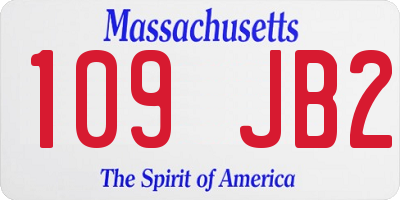 MA license plate 109JB2