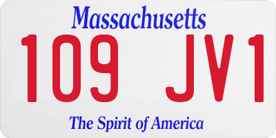 MA license plate 109JV1