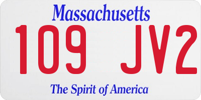 MA license plate 109JV2