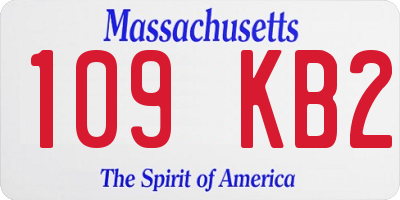 MA license plate 109KB2