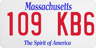 MA license plate 109KB6