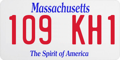 MA license plate 109KH1
