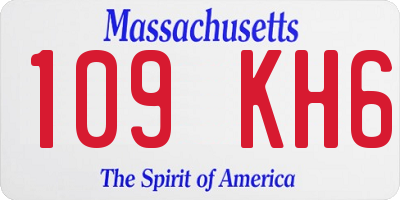 MA license plate 109KH6