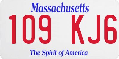 MA license plate 109KJ6