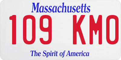 MA license plate 109KM0
