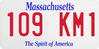 MA license plate 109KM1