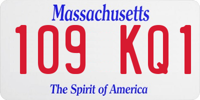MA license plate 109KQ1