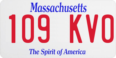 MA license plate 109KV0