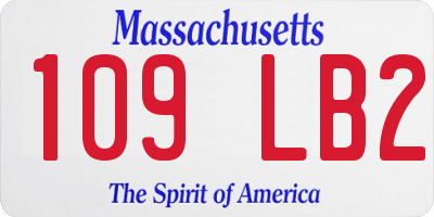 MA license plate 109LB2