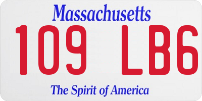 MA license plate 109LB6