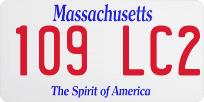 MA license plate 109LC2