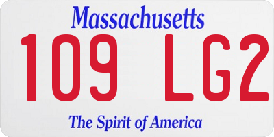 MA license plate 109LG2