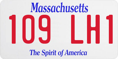 MA license plate 109LH1