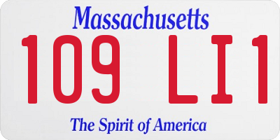 MA license plate 109LI1