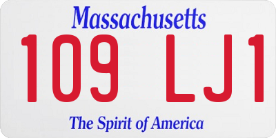 MA license plate 109LJ1