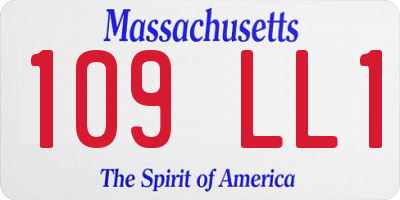 MA license plate 109LL1