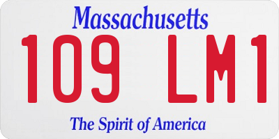 MA license plate 109LM1