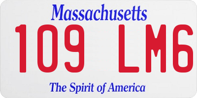 MA license plate 109LM6