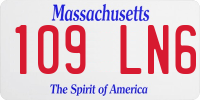 MA license plate 109LN6